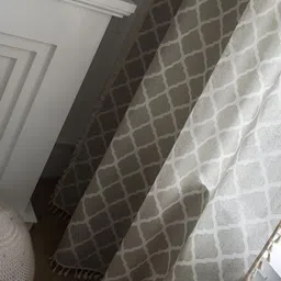 Huesland Grey & White Ethnic Motifs Room Darkening Door Curtain image 5