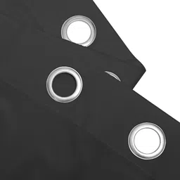 CURIOUS LIFESTYLE Grey Set of 2 Room Darkening Door Curtain image 2