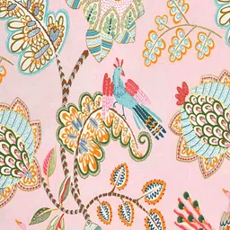 tundwal's Orange & Pink 2 Pieces Floral Room Darkening Window Curtain image 4