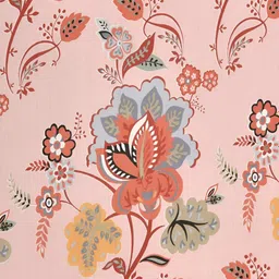 tundwal's Red & Grey 2 Pieces Floral Room Darkening Window Curtain image 5