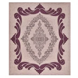 JAIPUR FABRIC Pink & Burgundy Geometric 180 TC King Bedsheet with 2 Pillow Covers image 3