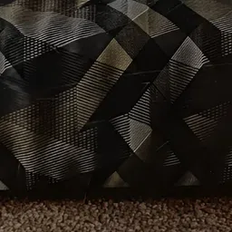 Signature Black & Beige Geometric 144 TC Queen Bedsheet with 2 Pillow Covers image 4