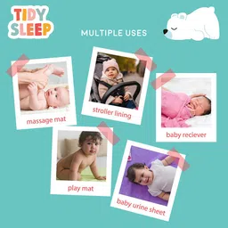 TIDY SLEEP Kids Red Solid Cotton Water Resistant Mattress Protector image 3