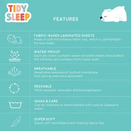 TIDY SLEEP Kids Pink Solid Cotton Water Resistant Mattress Protector image 5