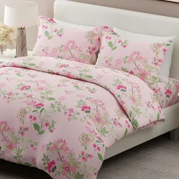 Boutique Living India Siesta Pink Printed 200 TC Cotton King Bedsheet Set 2.74m x 2.74m-picture-19