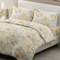Boutique Living India Siesta Beige Printed 200 TC Cotton King Bedsheet Set 2.74m x 2.74m-picture-23
