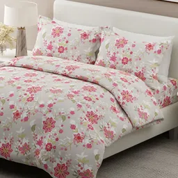 Boutique Living India Siesta White Printed 200 TC Cotton King Bedsheet Set 2.74m x 2.74m-picture-31