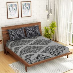 SPACES Unisex Grey Bedsheets-picture-17