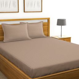BIANCA Unisex Brown 210 TC Bedsheets-picture-41