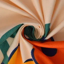 BREVARD Pink & Green Graphic 180 TC Single Bedsheet With 1 Pillow Cover image 2