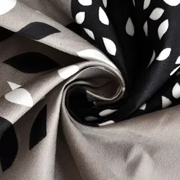 FINE TEX WORLD Grey Geometric 210 TC Microfiber King Bedsheet with 2 Pillow Covers image 3