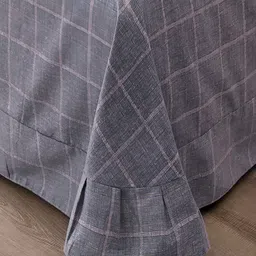 JC HOME Grey & White Geometric Cotton King Bedsheet with 2 Pillow Covers image 5