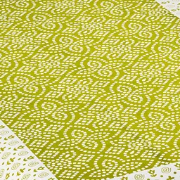 POORAK Green & White Ethnic Motifs Cotton 104 TC Single Bedsheet with 1 Pillow Covers image 4