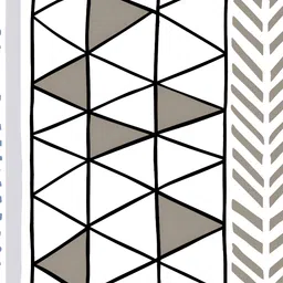 CHHAVI INDIA Grey Geometric 210 TC King Bedsheet with 2 Pillow Covers image 4