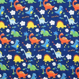 MORADO Blue & Yellow Conversational Print 210 TC Queen Bedsheet with 2 Pillow Covers image 4