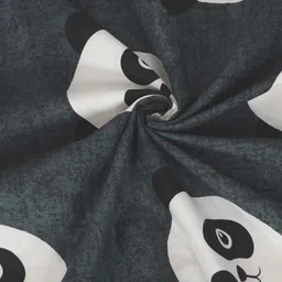 FABINALIV Grey & White Printed 300 TC Fitted King Bedsheet & 2 Pillow Covers image 5