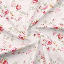Boutique Living India Nature Bouquet Pink Printed Cotton King Bedsheet Set 2.74m x 2.74m image 3