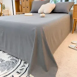 JC HOME Grey 210 TC Queen Bedsheet with 2 Pillow Covers image 5