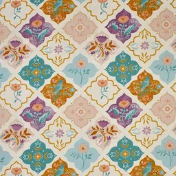 BREVARD Purple & Green Printed 210 TC Single Bedsheet With 1 Pillow Cover image 3