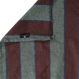 Arrabi Grey & Brown Striped 300 TC Single Bedsheet with 1 Pillow Covers image 5