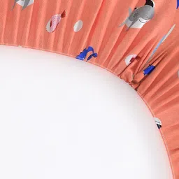 MORADO Pink & Black Printed 210 TC Queen Fitted Bedsheet with 2 Pillow Covers image 4