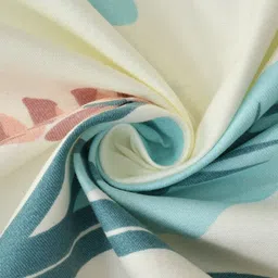 MORADO Green & Cream-Coloured Floral 210 TC Queen Bedsheet with 2 Pillow Covers image 4