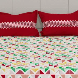 MYTRIDENT Unisex Red Bedsheets image 4