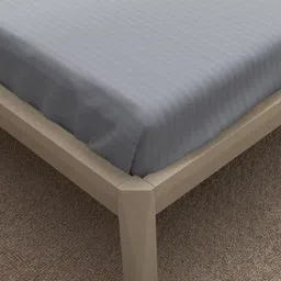 wakefit Granite Blue 210 TC Fitted Cotton King Bedsheet & 2 Pillow Covers image 2