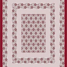 UNIQCHOICE Maroon Printed Cotton 120 TC Single Bedsheet With 1 Pillow Covers image 2