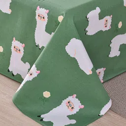 JC HOME Green & White Graphic 160 TC Single Bedsheet with 1 Pillow Cover image 3