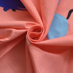 MORADO Pink & Black Printed 210 TC Queen Fitted Bedsheet with 2 Pillow Covers image 2