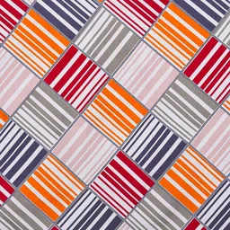 ROMEE Multicolour Geometric 186 TC Microfiber Queen Bedsheet with 2 Pillow Covers image 4