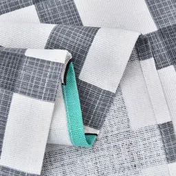 JC HOME White & Black Geometric 160 TC King Bedsheet With 2 Pillow Covers image 3