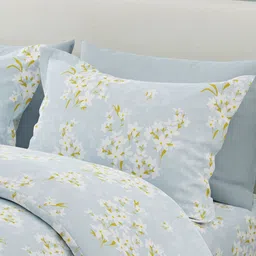 Boutique Living India Nature Bouquet Blue Printed Cotton King Bedsheet Set 2.74m x 2.74m image 3