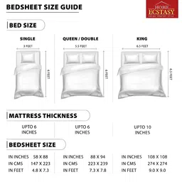 Home Ecstasy Yellow & White Floral 140 TC Cotton Fitted King Bedsheet with 2 Pillow Covers image 5