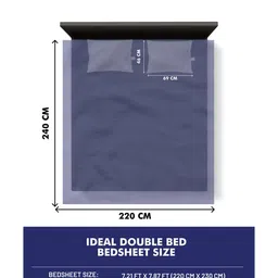 Moca By Monte Carlo Fiona White & Green Cotton 104 TC Queen Bedsheet with 2 Pillow Covers image 4