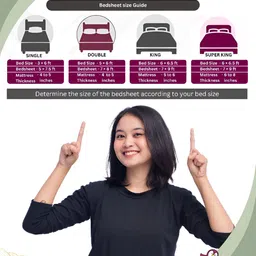 LIVING ROOTS Maroon & Cream-Coloured Graphic 150 TC King Bedsheet with 2 Pillow Covers image 2