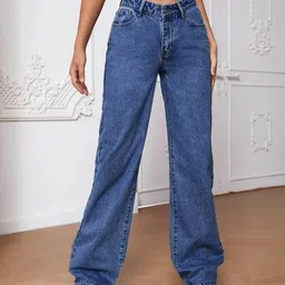 vbeauti Women Regular High Rise Blue Jeans image 3