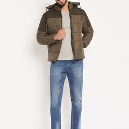 vero amore Men Colorblock Quilted Jacket image 3