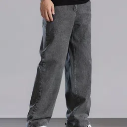 jaara Men Relaxed Fit Mid Rise Grey Jeans image 4