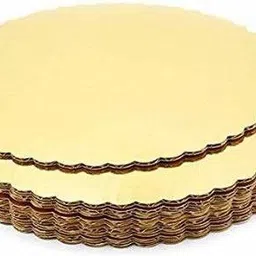goldvine 9 INCH 25 Pieces Round Flower Cut Cake Board Paper Cake Server image 1