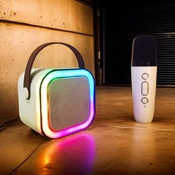 NHOUSE Karaoke Speaker K12: Party POP Wireless Bluetooth Speaker with Mic, RGB 81 10 W Bluetooth Speaker-picture-35