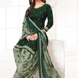 surat honeyfashion Unstitched Crepe Salwar Suit Material Printed-picture-22