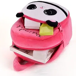 frantic Best Pink Panda Kids School Bag for Kids, Age 2 to 5 Plush Bag image 3