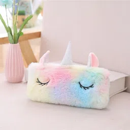 a little swag Eyes Embroidery Pouch Unicorn Fur Pouch Art Polyester Pencil Box image 2