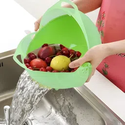 gyaani enterprises Fruit vegetable pack 1 Basket 5 Plastic Fruit & Vegetable Basket image 2