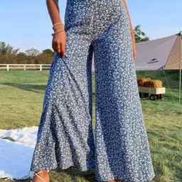 kotty Women Regular Fit Multicolor Polyester Trousers image 2