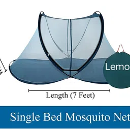 lemork Polyester Adults Washable Foldable For Single Bed With Base Mosquito Net image 2