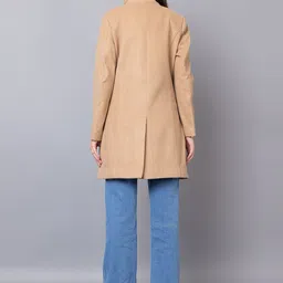 roadster Wool Solid Coat For Women image 4