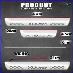 carzex XUV 700 Car Door Sill plate Premium Quailty Door Sill Plate image 3